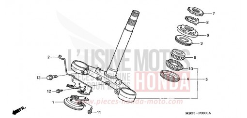 TIGE DE DIRECTION VFR800FIX de 1999